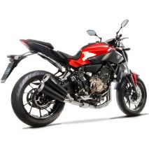 Leovince GP DUALS FULL SYSTEM2/1, STAINLESS STEEL, STAINLESS STEEL End Cap E-Approved for YAMAHA MT-07/FZ-07 (2014-2016) | 15107K